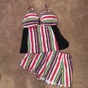 Cacique Tankini Swimsuit 42DDD/18